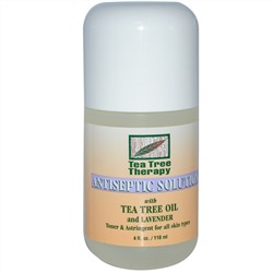 Tea Tree Therapy, Антисептический раствор с маслом чайного дерева и лавандой, 118 мл
