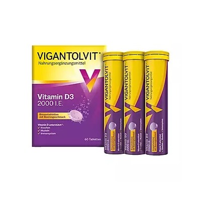 Vigantolvit 2000 I.E. Vitamin D3 Brausetabletten, 60 St