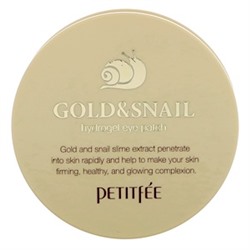 Petitfee, Патч на глаза с гидрогелем Gold & Snail, 60 шт.
