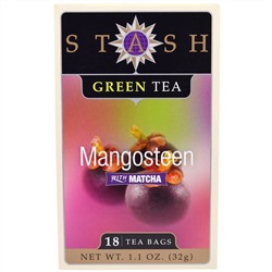 Stash Tea, Зеленый чай с ароматом мангостана и маття, 18 чайных пакетиков, 1,1 унции (32 г)