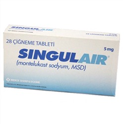 SINGULAIR 5 mg 28 çiğneme tableti