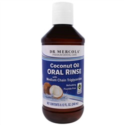 Dr. Mercola, Ополаскиватель для полости рта из серии, с кокосовым маслом, 8,12 жидкой унции (240 мл)
