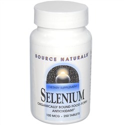 Source Naturals, Селен, 100 мкг, 250 таблеток