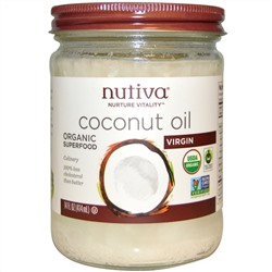 Nutiva, Органический суперпродукт, кокосовое масло, Virgin, 15 жидкой унции (444 мл)