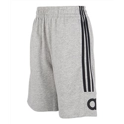 Heather Gray & Black Stripe Adidas Shorts - Boys