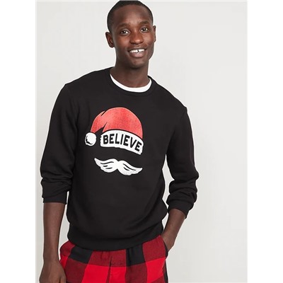 Holiday Graphic Crew-Neck Sweatshirt for Men
