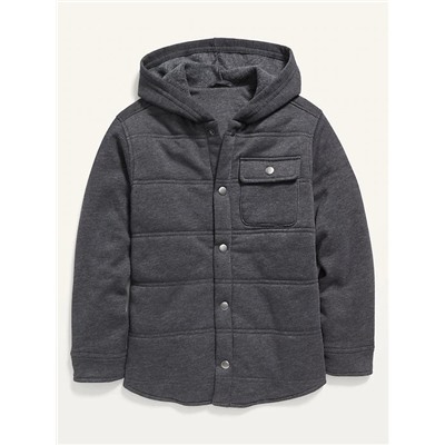Quilted Fleece Shirt Jacket for Boys