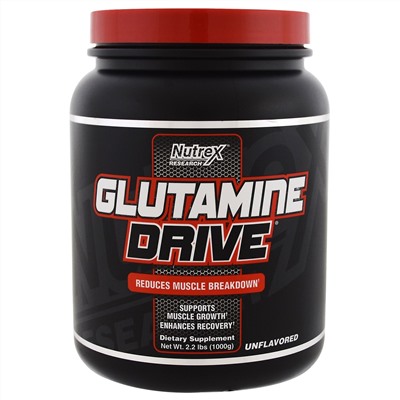 Nutrex Research Labs, Формула Glutamine Drive, без вкуса, 2,2 фунта (1000 г)