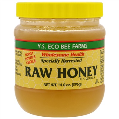 Y.S. Eco Bee Farms, Неочищенный мед, 396 г (14,0 унций)