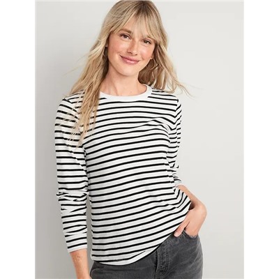 Long-Sleeve EveryWear Striped T-Shirt for Women