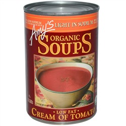 Amy's, Органический обезжиренный томатный крем-суп, с низким содержанием натрия, 14,5 унций (411 г)