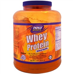 Now Foods, Сывороточный протеин, натуральная ваниль, 6 фунтов (2722 г)
