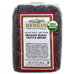 Bergin Fruit and Nut Company, Organic Black Turtle Beans, 16 oz (454 g)
