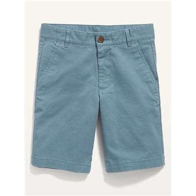 Built-In Flex Flat-Front Straight Twill Shorts for Boys