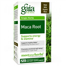Gaia Herbs, Корень маки, 60 растительных капсул