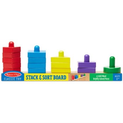 Развивающая игрушка Melissa & Doug Stack and Sort Board - Wooden Educational Toy With 15 Solid Wood Pieces