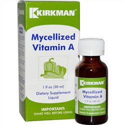 Kirkman Labs, Мицелизированный жидкий витамин A, 1 жидкая унция (30 мл)