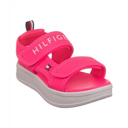 Neon Pink Leomi Sandal - Girls Tommy Hilfiger