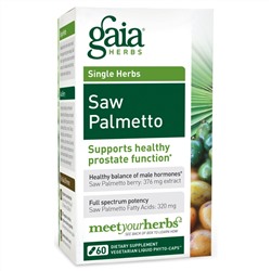 Gaia Herbs, Со пальметто, 60 жидких фито-капсул на растительной основе