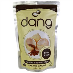 Dang Foods LLC, Поджаренные кокосовые чипсы, сладкие и соленые, соленое какао, 2,82 унции (80 г)