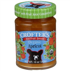 Crofter's Organic, Просто фруктовый джем, абрикос, 10 унций (283 г)