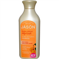Jason Natural, Чистый, натуральный шампунь, супер блеск, абрикос, 16 жидких унций (473 мл)