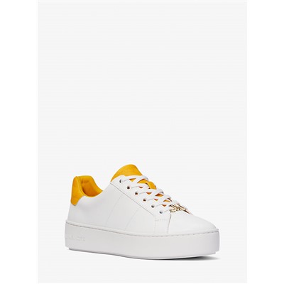 Poppy Faux Leather and Logo Sneaker