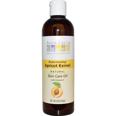 Aura Cacia, Натуральное масло для ухода за кожей из абрикосовых косточек 16 жидких унций (473 мл)