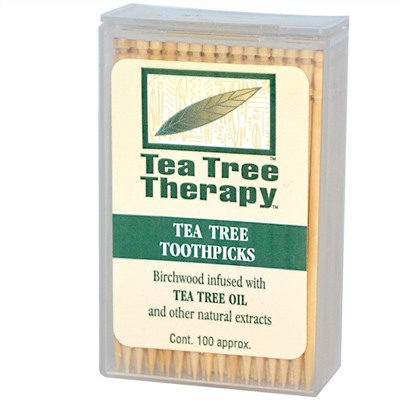 Tea Tree Therapy, Tea Tree TherapyToothpicks, Mint, 100 Approx.