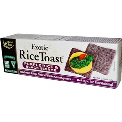Edward & Sons, Экзотические рисовые гренки, пурпурный рис и черный сезам, 2.25 унций (65 г)