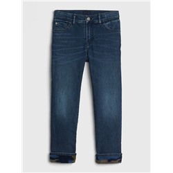 Kids Camo Fleece-Lined Straight Jeans