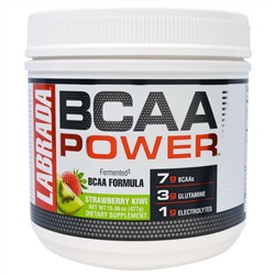 Labrada Nutrition, "Сила BCAA", аминокислоты с разветвленными боковыми цепями (BCAA), со вкусом клубники и киви, 15,06 унций (427 г)
