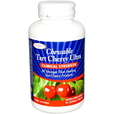 Enzymatic Therapy, Жевательные таблетки Вишня Ультра, вкус натуральной вишни, 90 жевательных таблеток