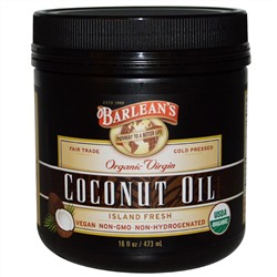 Barlean's, Органическое кокосовое масло первого отжима, 16 жидких унций (473 мл)