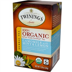 Twinings, Organic & Fair Trade Certified Tea, Nightly Calm, 20 Tea Bags, 1.20 oz (34 g)