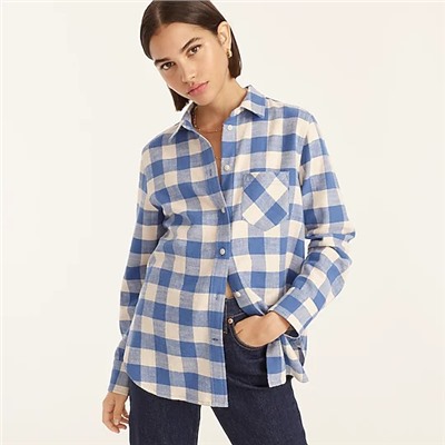 Classic-fit shirt in flannel