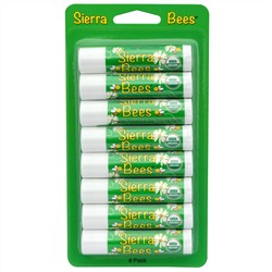 Sierra Bees, Органические бальзамы для губ, Таману и масло чайного дерева, 8 штук, каждый по 0,15 унции (4,25 г)