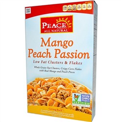 Peace Cereal, обезжиренные кусочки и хлопья, манго персик пассифлора, 10 унций (284 г)
