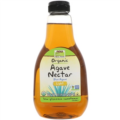 Now Foods, Organic Blue Agave Nectar, Light, 23.28 oz (660 g)