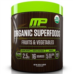MusclePharm Natural, Organic Superfoods, Fruits & Vegetables, 0.49 lbs (222 g)