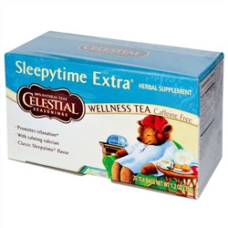 Celestial Seasonings, Велнес-чай Sleepytime Extra, без кофеина, 20 чайных пакетиков, 1,2 унции (35 г)