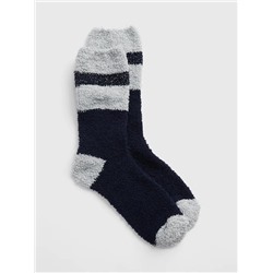 Cozy Metallic Stripe Socks