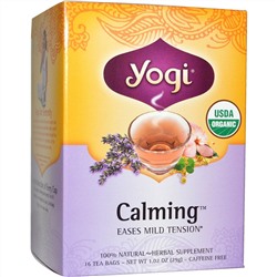 Yogi Tea, Органический, успокаивающий, без кофеина, 16 чайных пакетиков, 1.02 унций (29 г)