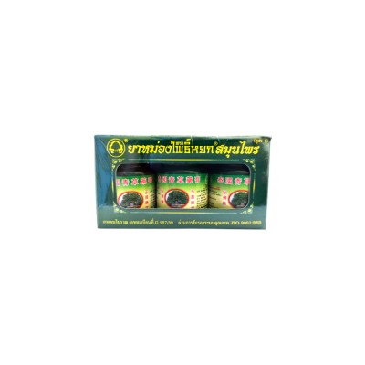 Тайский зеленый бальзам в подарочной упаковке Phoyok Thai Herbal Wax / Phoyok Thai Herbal Wax Set 3x15 g