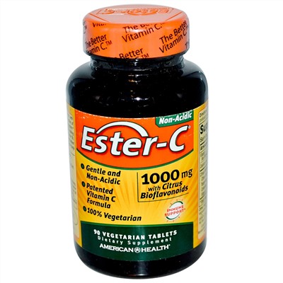 American Health, Эстер-C, 1000 мг, 90 растительных таблеток