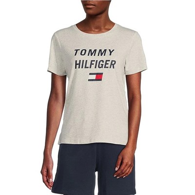 Tommy Hilfiger Sport Slim Crew Neck Short Sleeve Graphic Logo Tee Shirt