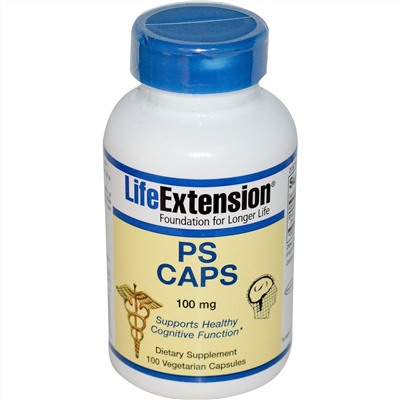 Life Extension, Фосфатидилсерин, 100 мг, 100 капсул
