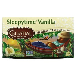 Celestial Seasonings, Herbal Tea, Sleepytime Vanilla, Caffeine Free, 20 Tea Bags, 1.1 oz (30 g)