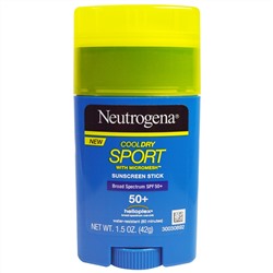 Neutrogena, Карандаш-солнцезащитный крем «Кул Драй Спорт» с микросеткой, фактор защиты от солнца SPF 50+, 1,5 жидк. унц. (42 мл)
