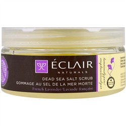 Eclair Naturals, Скраб из соли мертвого моря, лаванда широколистная, 9 унций (255 г)